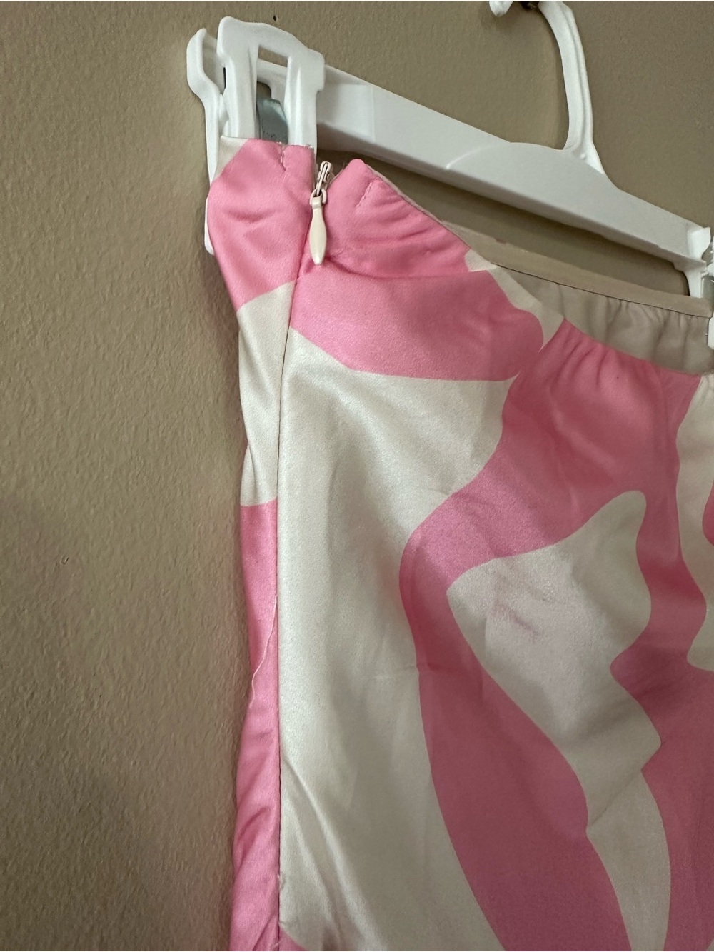 Sndys Angel Strapless Pink & White Swirl Maxi Dress, Sz XXS - Picture 4 of 6